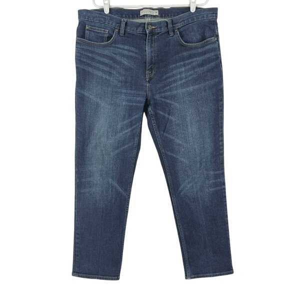 JOS. A. BANK Men's Tailored Fit Stretch Blue Denim Jeans Size 40x29 Slim Leg - Picture 1 of 14